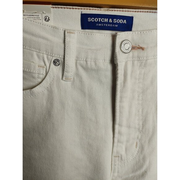 Scotch & Soda White High Rise Slim Jeans NWT Women’s Designer Denim - Picture 6 of 13